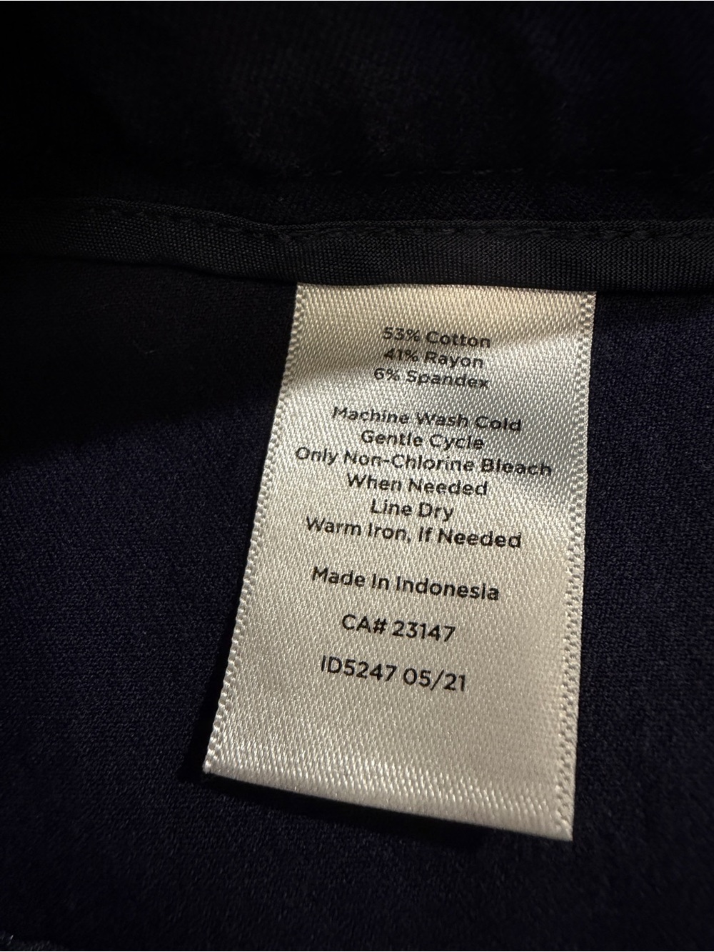 Talbots Navy Slim Pull-On Ponte Pants - Picture 13 of 14